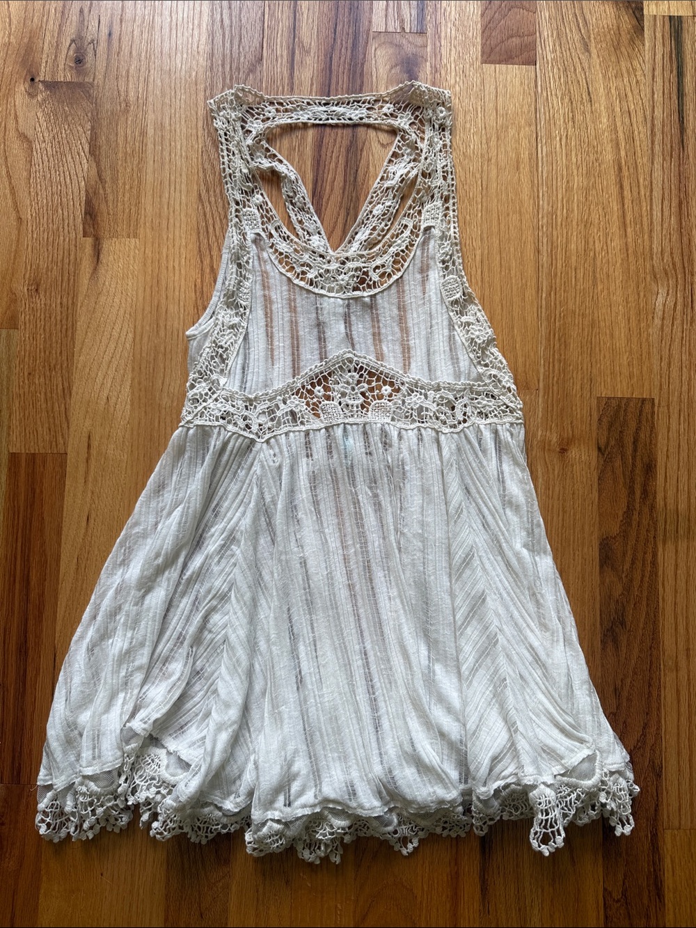 Free People Boho Crochet Lacy Dress Beach Swimsuit Coverup